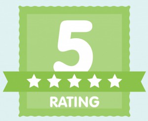 Green 5 star Rating square